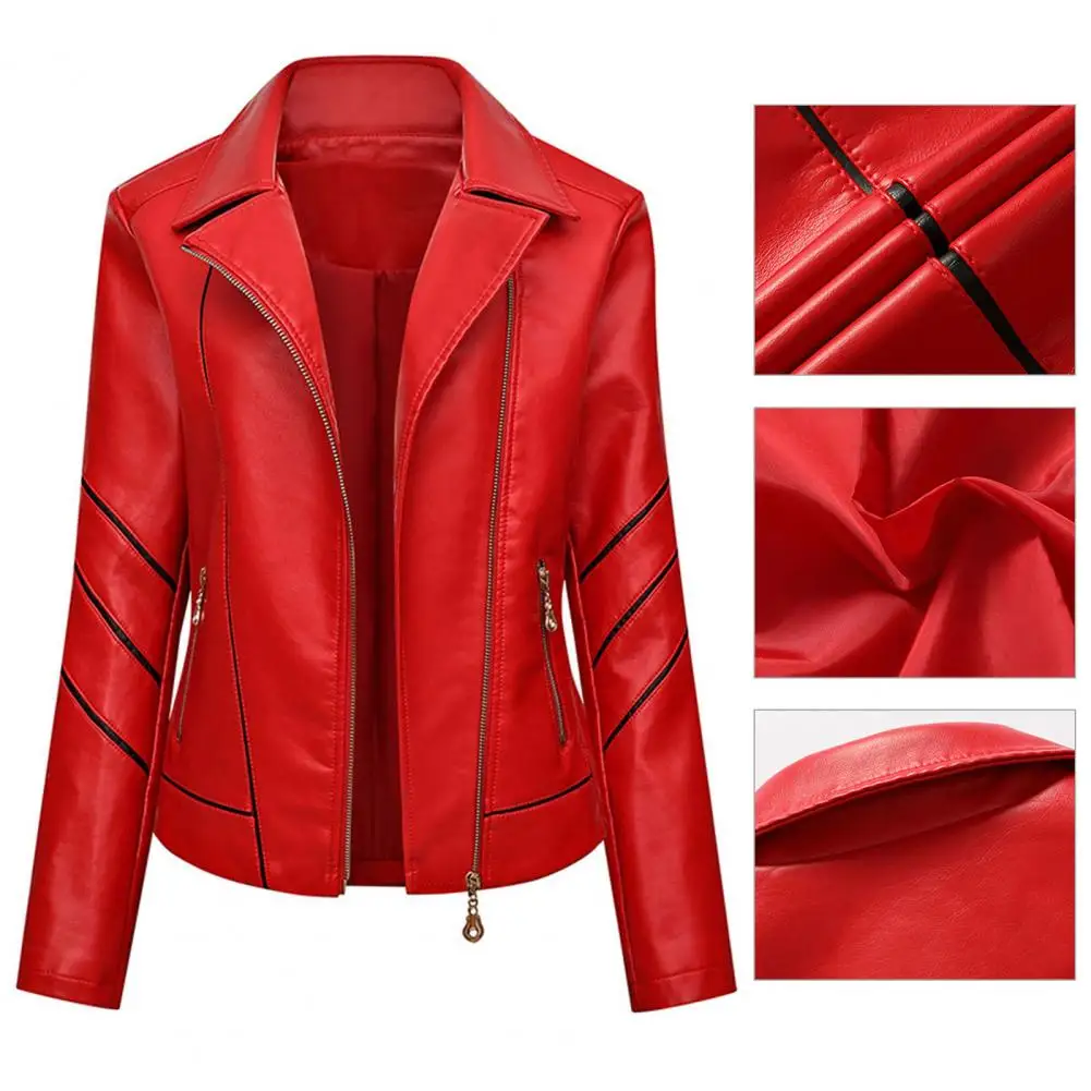 Stylish Women Jacket Cool Wear Resistant All Match Women Coat  Lady Coat    Biker Jacket