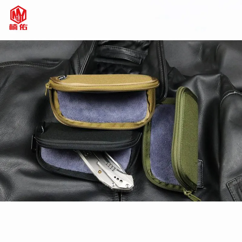 1PC Outdoor EDC Multifunction Tactical Knife Cover Shockproof Storage Bag Folding Knife Scabbard Nylon Storage Bag