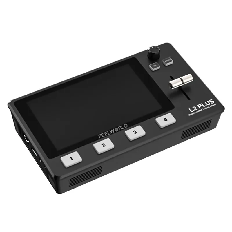 Feel world livepro L2 Plus متعدد تنسيق الفيديو خلاط الجلاد 5.5 "شاشة تعمل باللمس USB3.0 APP كاميرا متحركة التحكم في انقطاع شاشة خضراء