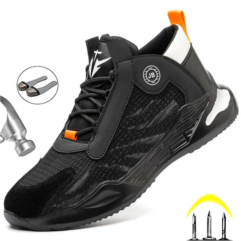 

Nice Work Safety Boots Men Puncture-Proof Work Shoes Indestructible Working Sneakers Male Safety Shoes Work Footwear Men Boots