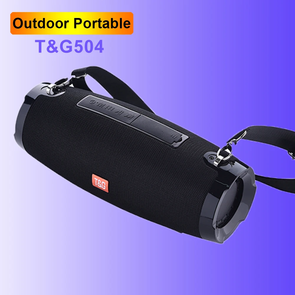 Hopestar-Coluna sem fio portátil, alto-falante compatível com Bluetooth, alto-falante à prova d'água, TF Card, Subwoofer Strap Outdoor, 10W