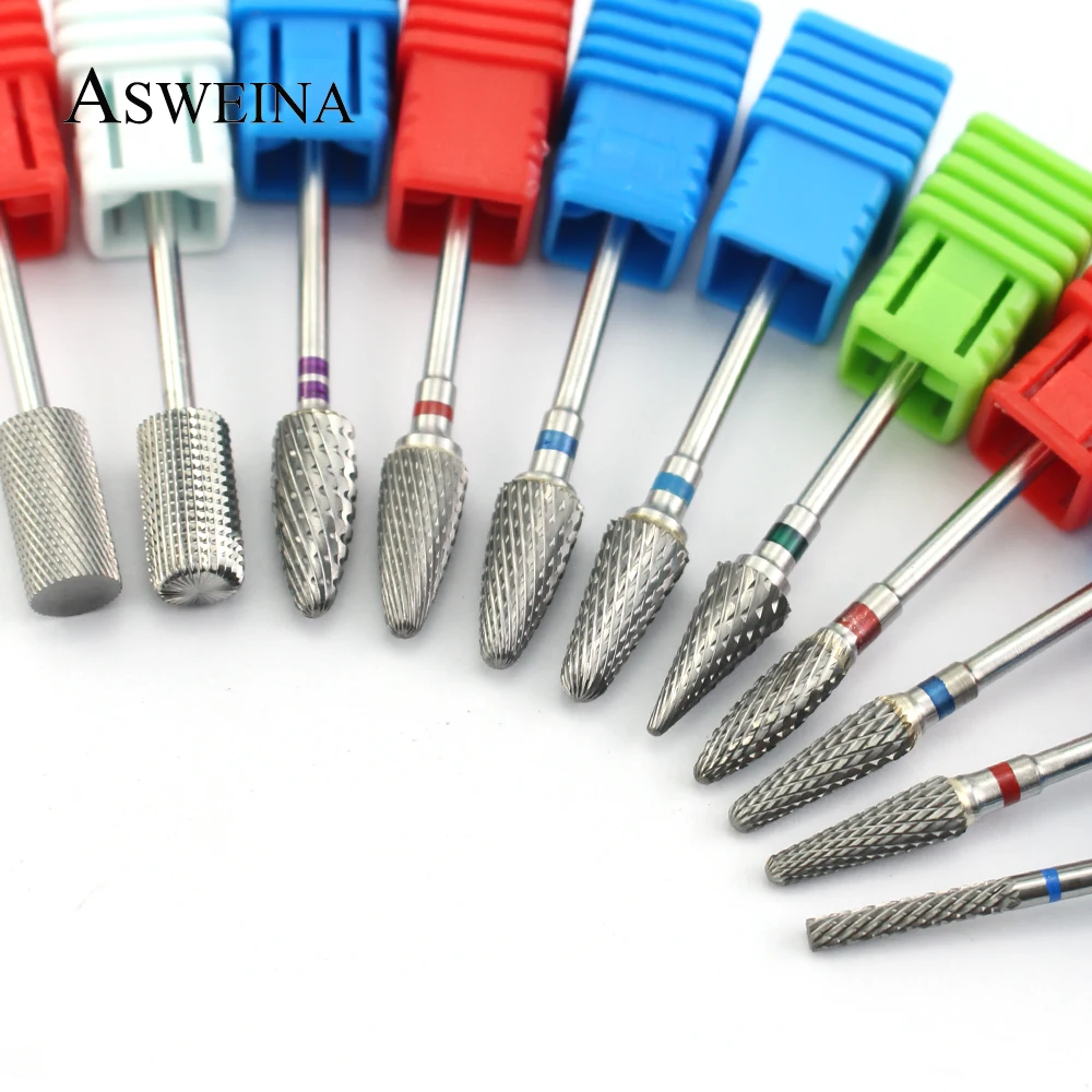 16 Type Carbide Nail Drill Rotary Elecreic Bits Cutters For Milling Machine Manicure Gel Polish Burr Cuticle Tools Accessories