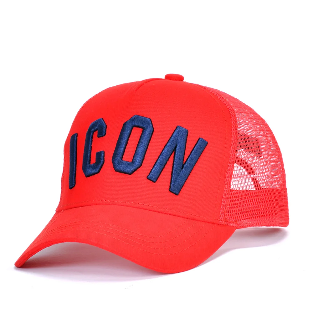 DSQICOND2-Gorra de béisbol de hip hop para hombre y mujer, sombrero con icono bordado negro, de algodón, DSQ, para verano