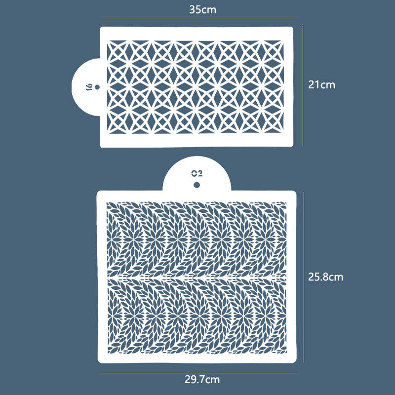 Fondant Stencils Embossing Plastic Wedding Cake Decorative Edge Molding Baking Tool for Cupcake Spray Cake Painting Stencils