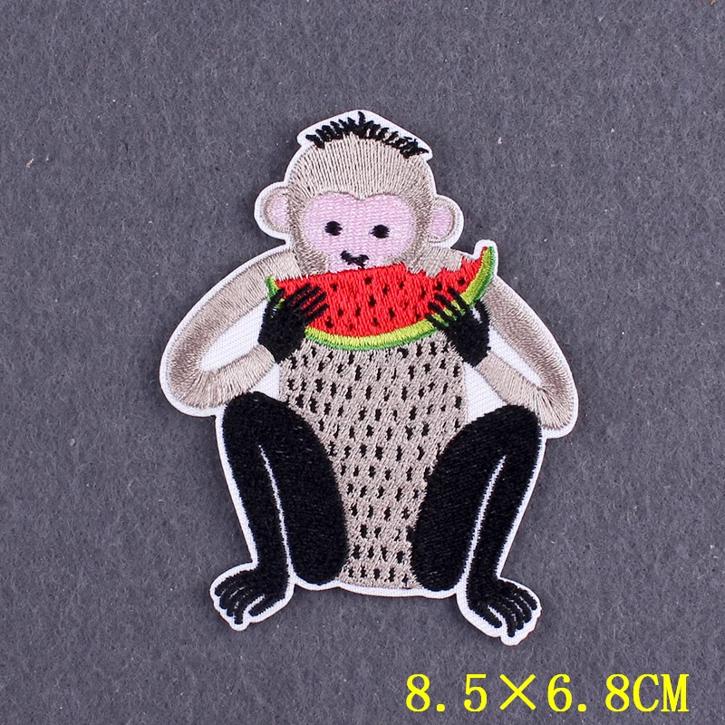 Iron On Patch Cute Cartoon Animal Patch On Clothes Lovely Monkey ricamo Patch per abbigliamento fai da te Bird Stripe Apparel Decor