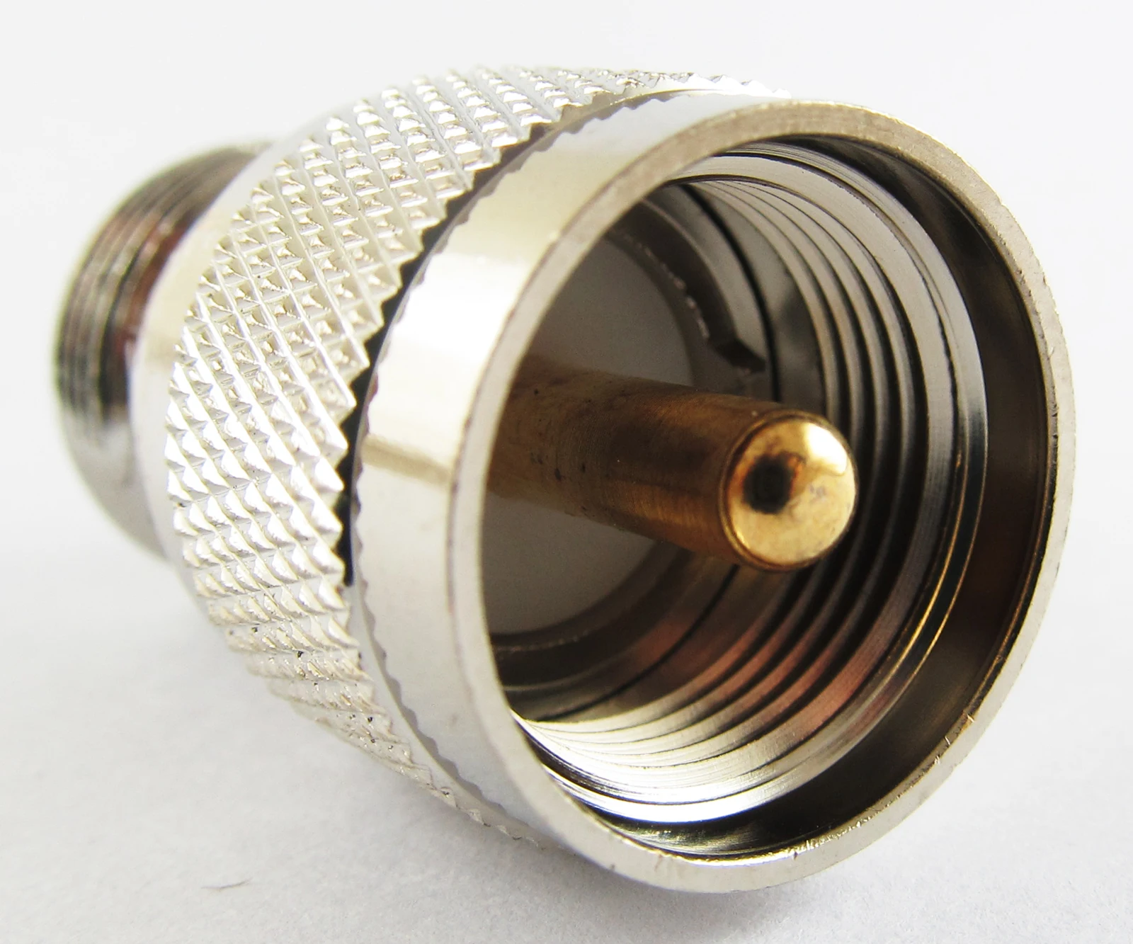 1Pc Messing N-Type Vrouwelijke Jack Naar Uhf Male PL-259 Stekker Rechte Rf Coaxiale Adapter