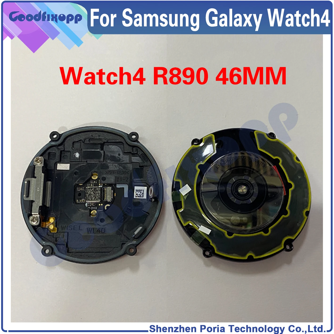 Atrator de Carregamento sem Fio para Samsung Ver Tampa Traseira da Bateria Caixa Traseira Lente de Vidro Freqüência Cardíaca 46 mm Sm-r890 Ver 4