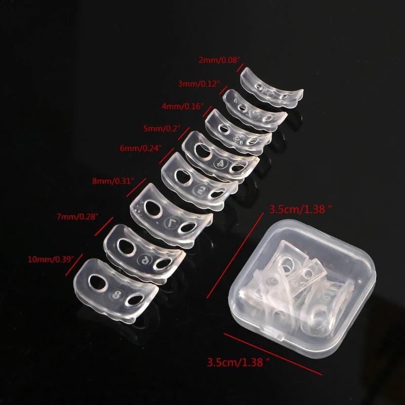 8 Sizes Silicone Invisible Clear Ring Size Adjuster Resizer Loose Rings Reducer Ring Sizer Fit Any Rings Jewelry Tools