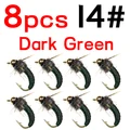 8pcs D green size 14