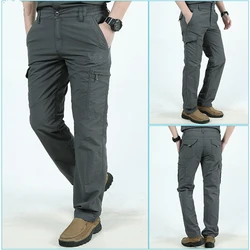 NUONEKO Men Outdoor Trekking Pants Autumn Fishing Waterproof Quick Dry Hiking Climbing Camping Tourism Walking Trouser Men PNT46