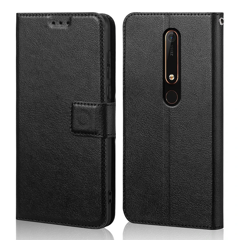 Silicone Flip Case for Nokia 6 2018 Luxury Wallet PU Leather Magnetic Phone Bags Cases for Nokia 6.1 with Card Holder