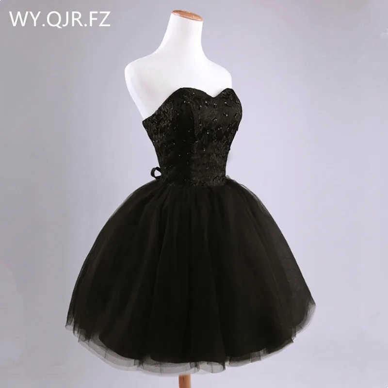 

ASL-70#Evening Dress Short Black Ball Gown Party Prom Dresses Ball Gown Girls Ballet Birthday Cocktail dress graduation gown