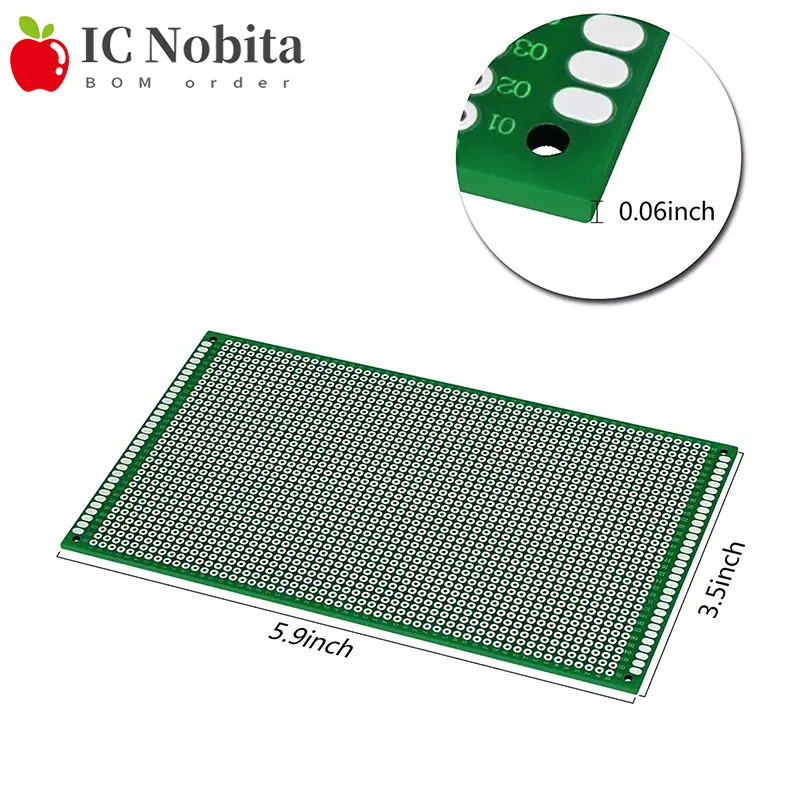 2PCS 9x15cm Double Sided DIY Prototype Paper PCB Universal Experiment Matrix Circuit Board 9cm*15cm