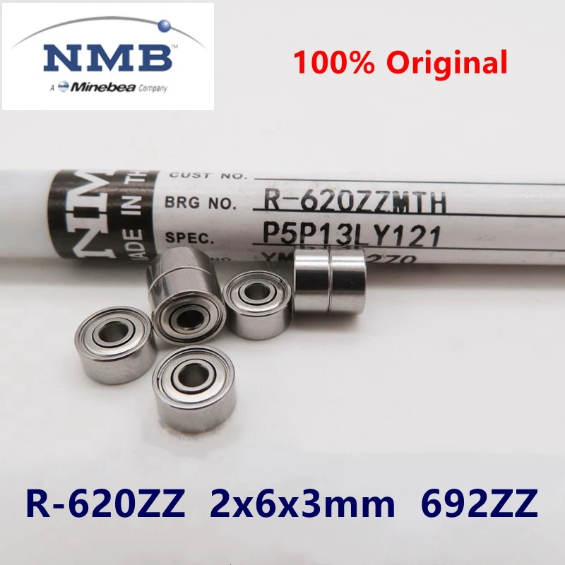 

50pcs NMB high speed bearing R-620ZZ 692ZZ MR62ZZ 620 miniature ball bearings MR62 2x6x3 2x6x2.5 2x6x2.3 mm model motor bearing