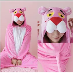 Unisex Adults Animal Plush Onesies One Piece Pink Pajamas Sleepwear Women Men Winter Cartoon Flannel Unicorn Cosplay Costumes