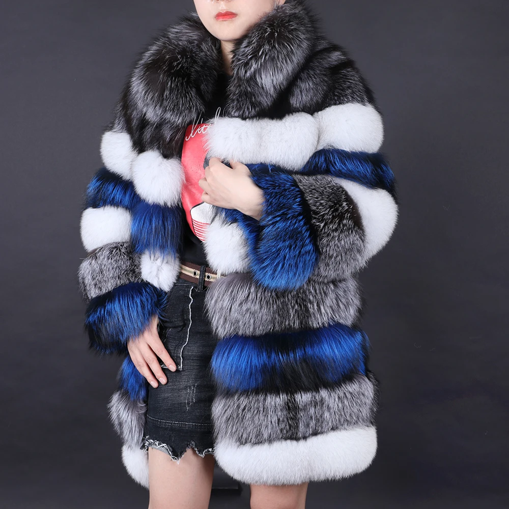 Natural fox fur female coat maomaokong2020 new fur coat warm vest fur jacket pie