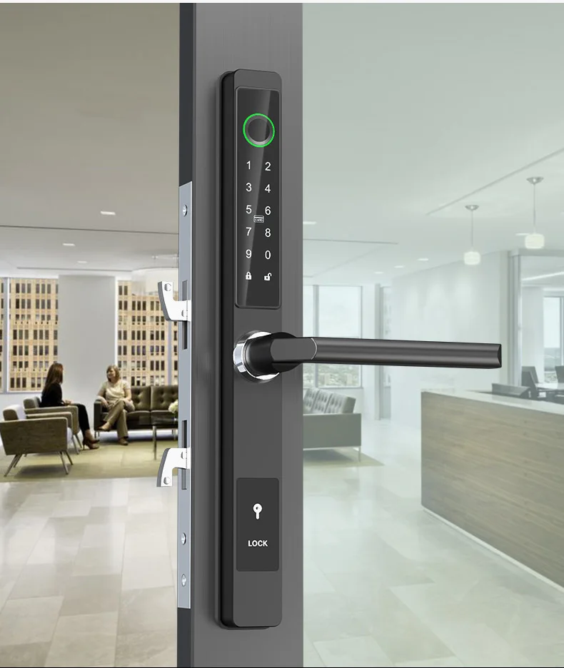 Neuankömmling, europäischer Standard, superschlank, für Zuhause, Wohnung, Büro, intelligentes Fingerabdruck-Digital-Türschloss mit 3585 4585 6085 Moritse – Detail 4
