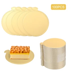 Disposable 100Pcs/Pack Cake Cardboard Round Cake Dessert Tray Paper Coasters Dessert Displays Tray Pastry Decorative Kit