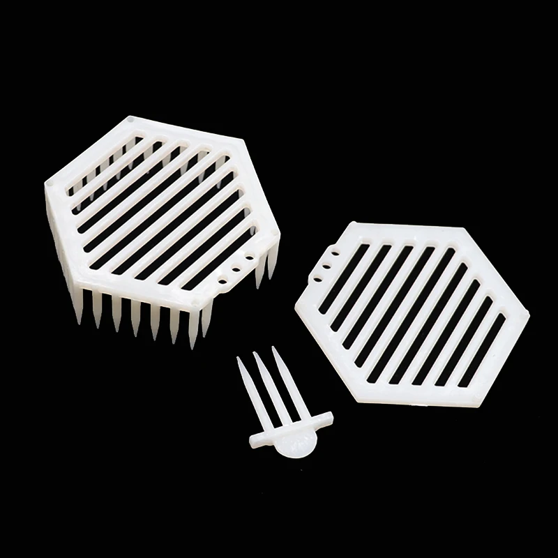 

5Pcs Beekeeping Plastic Bee Cages Needle Type Hexagon Cage Cell Room Queen Rearing New Beeskeepin Supplies Apiculture Equipments