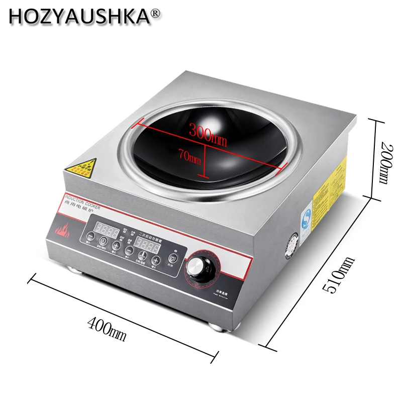 Commercial Induction Cooker 5000w Concave High Power Hotel Canteen Electric Frying Stove Table Large Pot Induction Stove