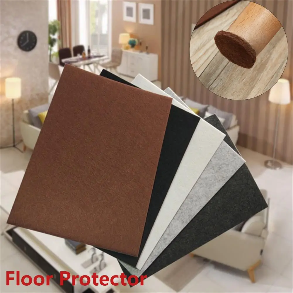 3/5mm Anti Slip Chair Table Mats Self Adhesive Furniture Leg Felt Pads Anti Scratch Floor Protection 21*30cm DIY Cutting