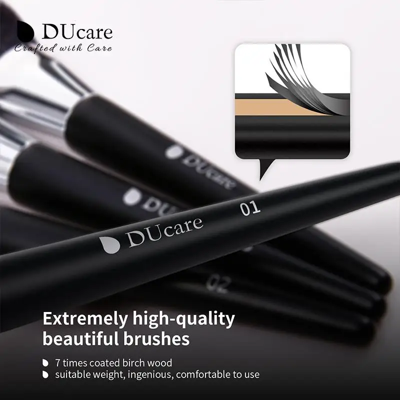 DUcare Chuyên NghiệP Bộ Cọ Trang Điểm 32 Chiếc Cao Cấp Tổng Hợp Tóc Kabuki Đen Phối Concealers Phấn Mắt Phối Nền Bàn Chải