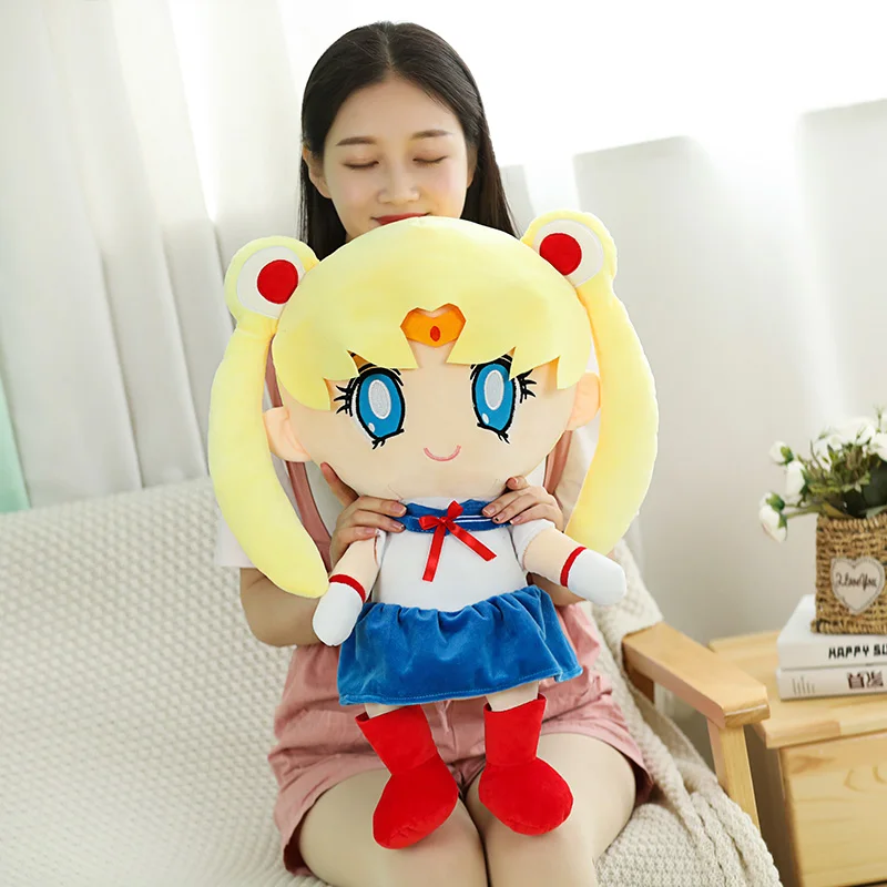 25-40Cm  Kawaii Sailor Moon Plush Toys Tsukino Usagi Cute Girly Heart  Stuffed Anime Dolls  Gifts Home Bedroom Decoration