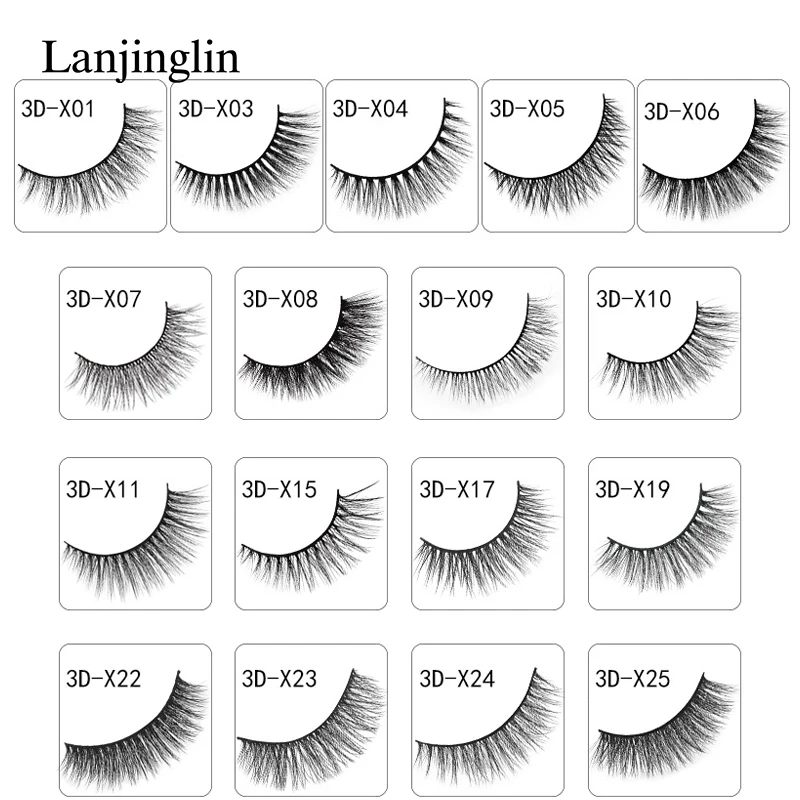 Faux Cils 3 Pairs False Eyelashes Soft Natural Long Wispy Fluffy 3D Mink Lashes Handmade Makeup Tool Extension Fake Eye Lashes