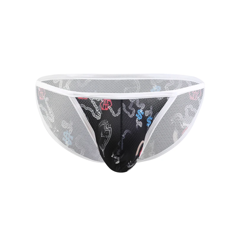 Sexy Men Underwear New Men's Printed Briefs Fashion Sexy Low-waist Bikini Underwear Men  Multicolor Tight Briefs for Man