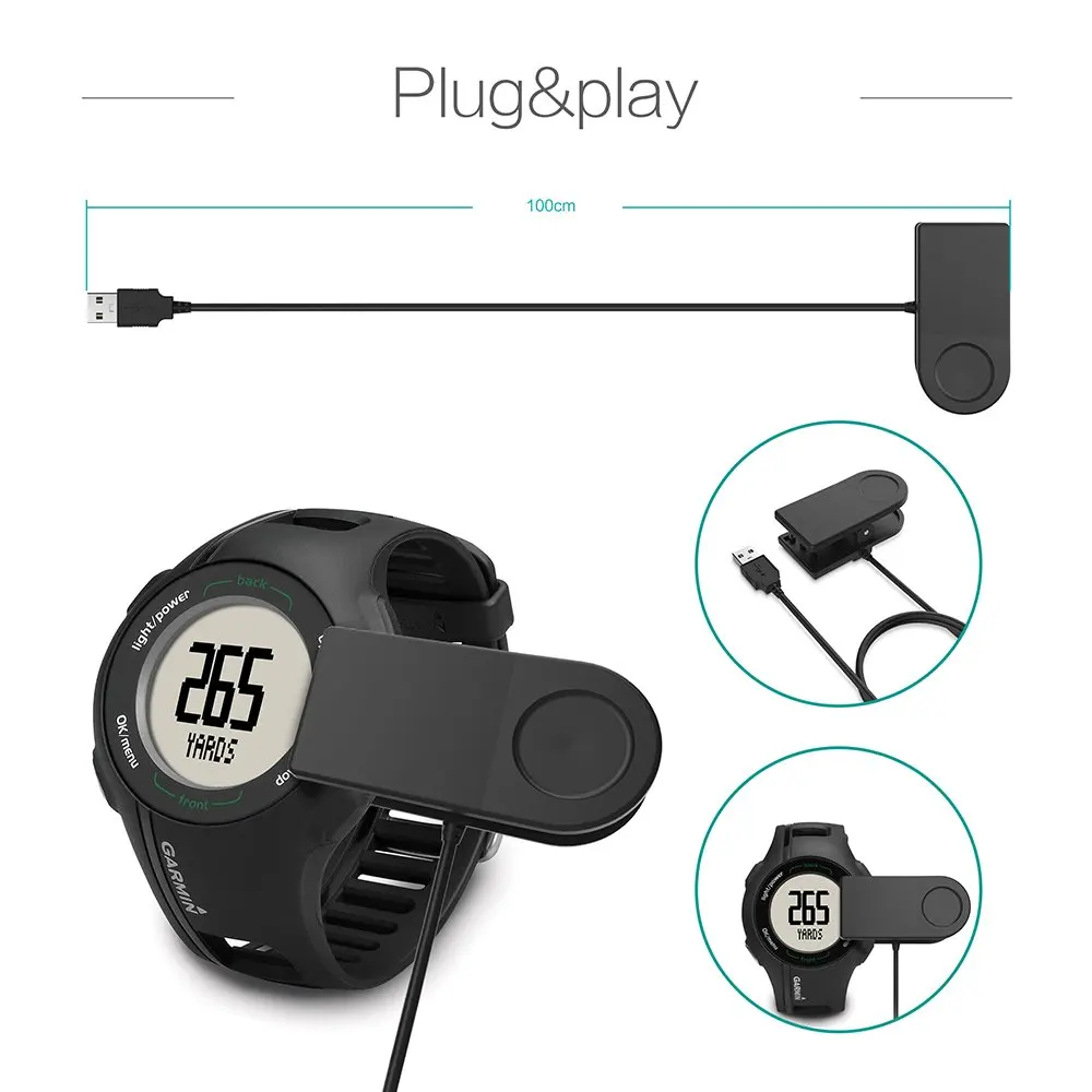 AWINNER şarj Garmin Forerunner 110 210, yaklaşım S1 USB şarj kablosu 100cm - GPS Smartwatch aksesuarları