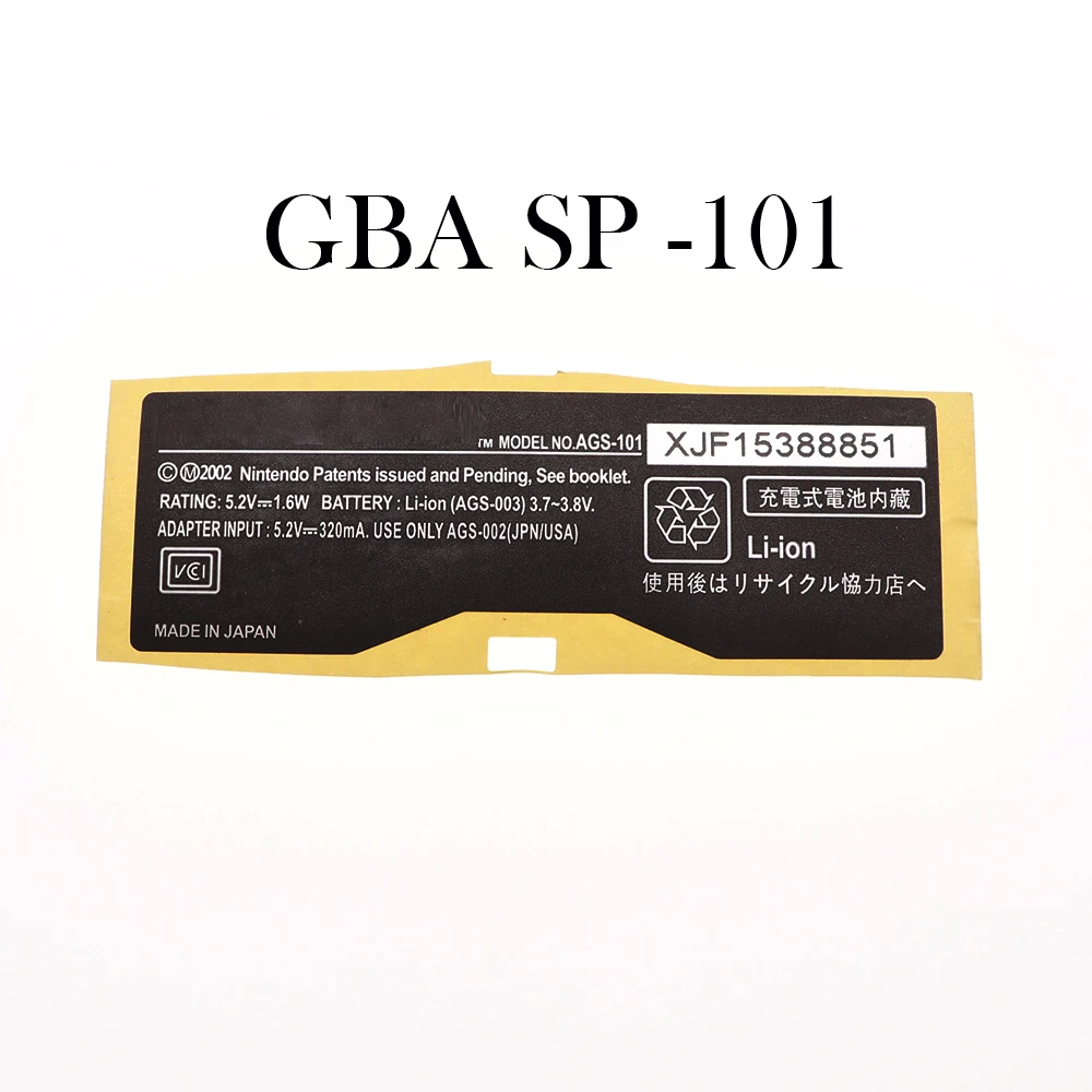 TingDong 1PCS For GBA/ GBA SP/ GBC Game Console New Lables Back Stickers replacement for Gameboy Advance/ SP/ Color