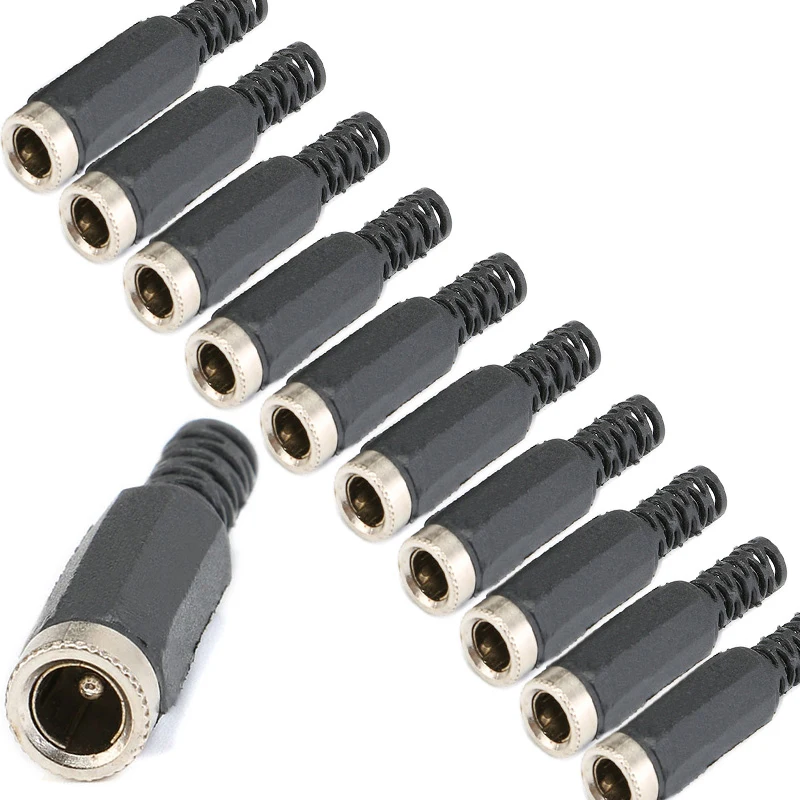 5/10pcs DC Connector 2.1*5.5mm Power Jack DC Power Conector 5.5x2.1 Female Adapter Cctv Camera Security System for DIY Cctv