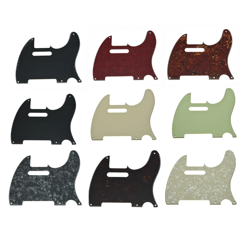 3/1 Ply Telecaster Pickguard 5 Hole Black Tele Scratch Plate Singel Coil Fit American/Mexican Standard Style Guitar Pickguard