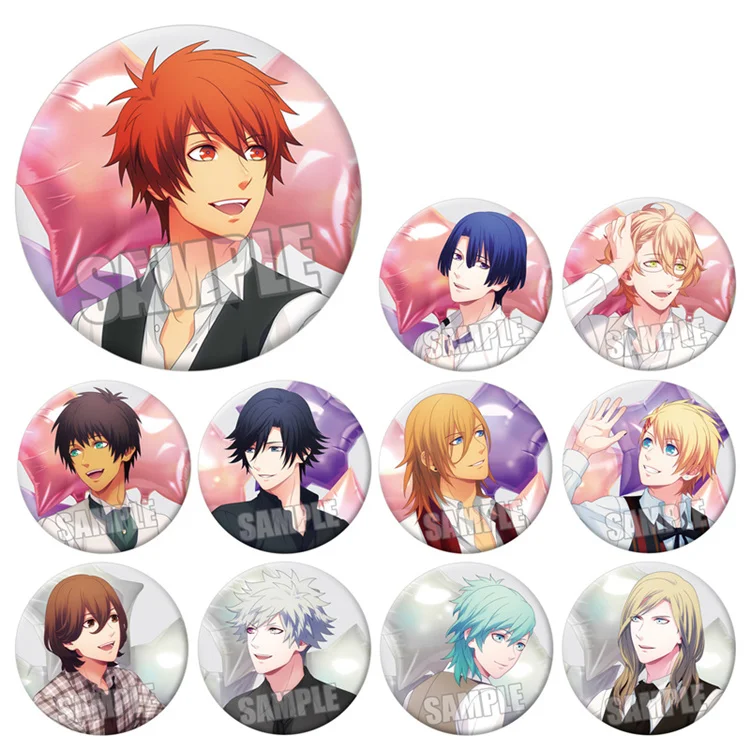 1pc 58mm Uta no Prince Sama HIjirikawa Kurusu Syo Masato Ittoki Otoya Aijima Badges Acrylic Brooch Pins acrylic