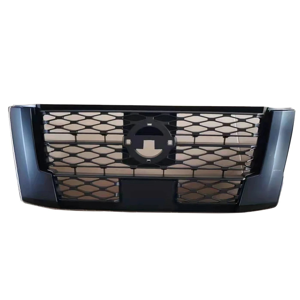 For NP300 Front Grill For Navara NP300 Pro-4X 2021 2022 Racing Grills Front Bumper Grille Grilles Cover Grill Mesh With Lights