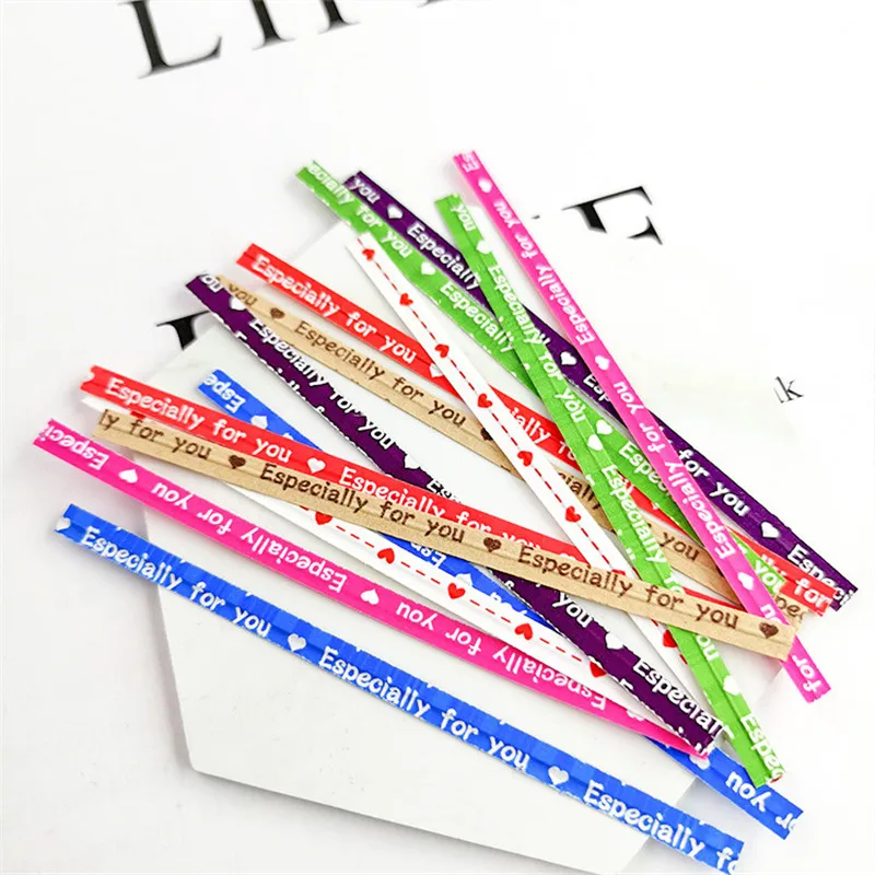 

100Pcs/pack Candy Metallic Dot Twist Ties Wire Cello Bags Lollipop Pack Fastener Sealing For Cake Pops Party Supplies