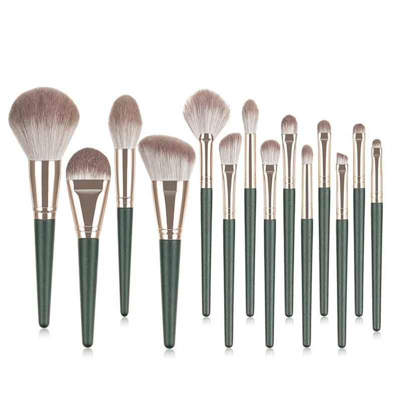 Makeup Brushes 14pcs Foundation Powder Blush Eyeshadow Concealer Lip Eye Make Up Brush With Bag Cosmetics Beauty Tool