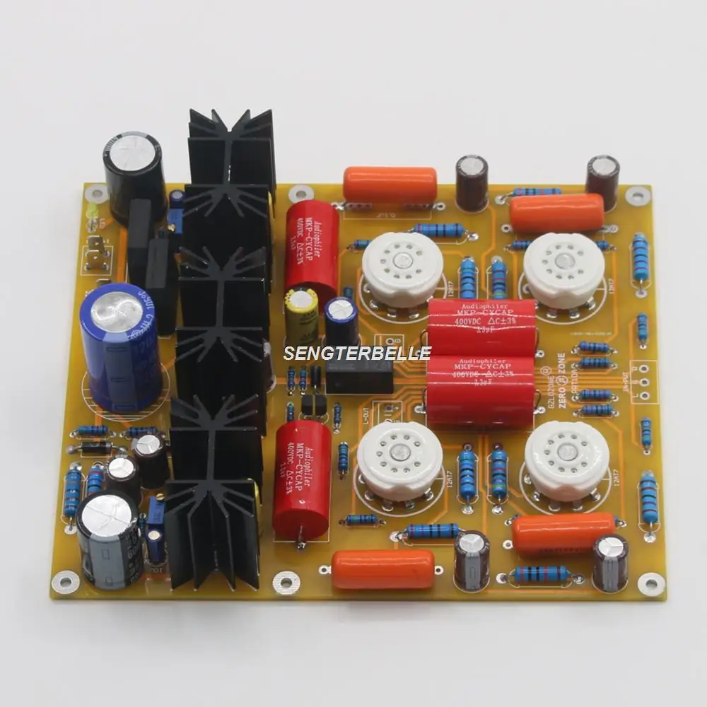 

HiFi 12AT7/ECC81 Плата лампового предусилителя База усилителя звука на предусилителе Hetian Mau