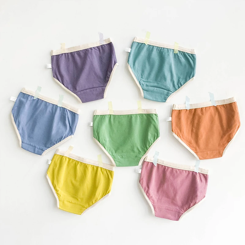 Junge Kinder Baumwolle Wiederverwendbare Höschen Boxer Für Jungen Mädchen Shorts Baby Kawaii Nette Unterwäsche Kinder Slips Einfarbig Unterhosen