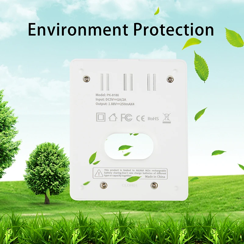 PKCELL 1.6V NIZN 충전기 8186 빠른 충전 충전기 AA/AAA NI-ZN 배터리 표시기 USB 케이블