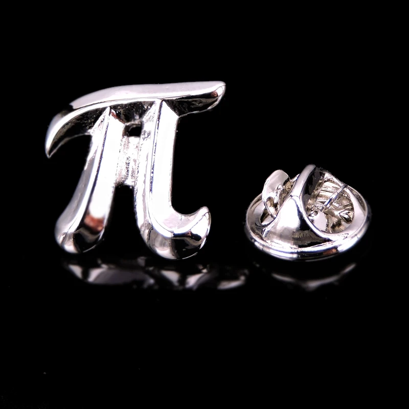 Broche de PI matemático de modelado de moda de material de cobre, Pin de solapa para hombre, insignia de mochila de ropa, joyería al por mayor y al por menor