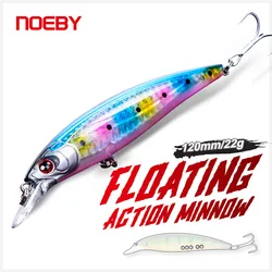 Noeby Minnow Fishing Lures 10cm 14g 12cm 22g Floating Wobblers Long Cast Jerkbait Artificial Hard Bait Bass Sea Fishing Lure