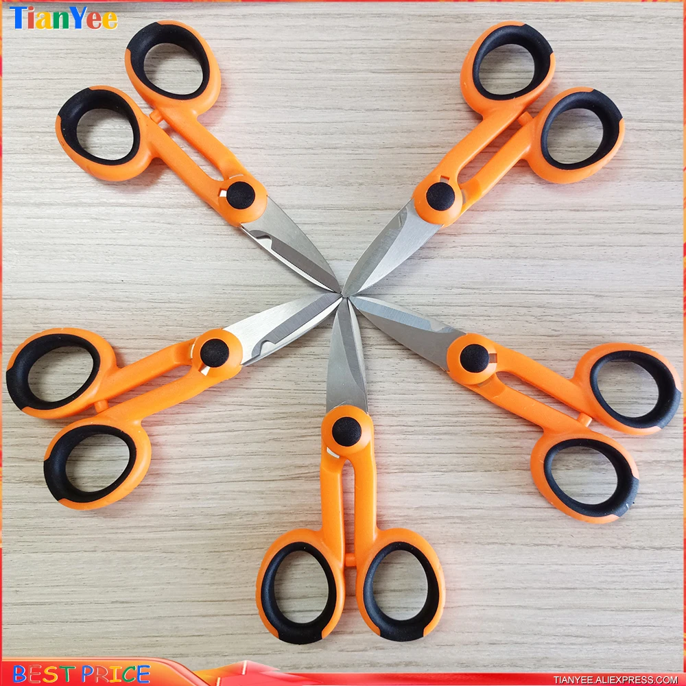 5pcs/lot Fiber Optic Kevlar Shears Scissors- Cut Electrical Wire Coax Cable Fiber Optic Patch Cord Stripper Wholesale Price