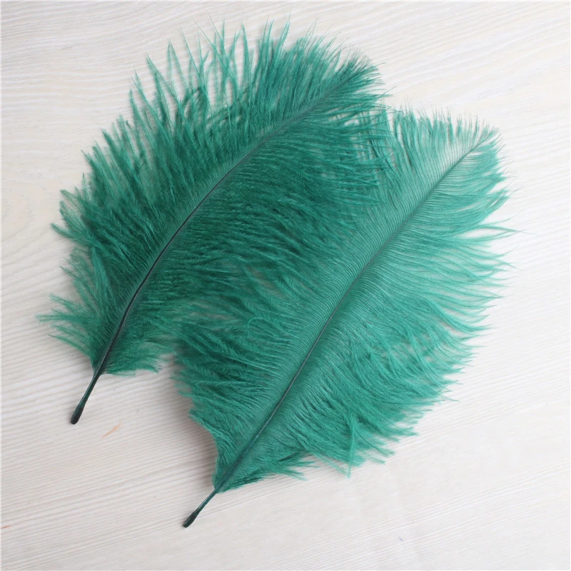 Hot Sale 10pcs High Quality Blackish Green Ostrich Feathers 6-8 Inches/15-20 Cm For Party/wedding Decoration plumas