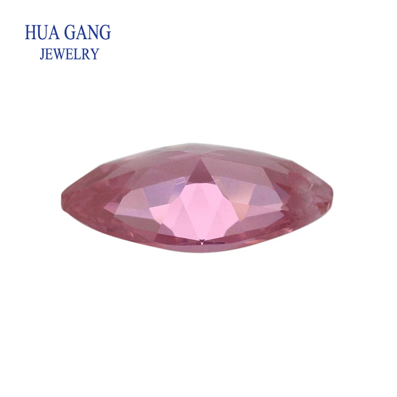 Single Hole AAAAA Marquise Shape Pink Cubic Zirconia Stone For Jewerly Making Size 4X8-10x20mm High Quality Loose CZ Stone