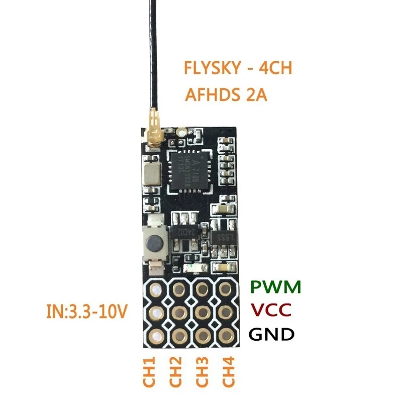 FS2A 4CH AFHDS-2A Mini kompatybilny odbiornik wyjście PWM do Flysky pilot zdalnego sterowania i6 i6X i6S / FS-i6 FS-i6X FS-i6S nadajnik