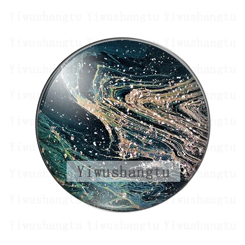 Water corrugated Green ocean marble surface pattern 8mm/18mm/20mm/25mm Round photo glass cabochon demo flat back Making findings