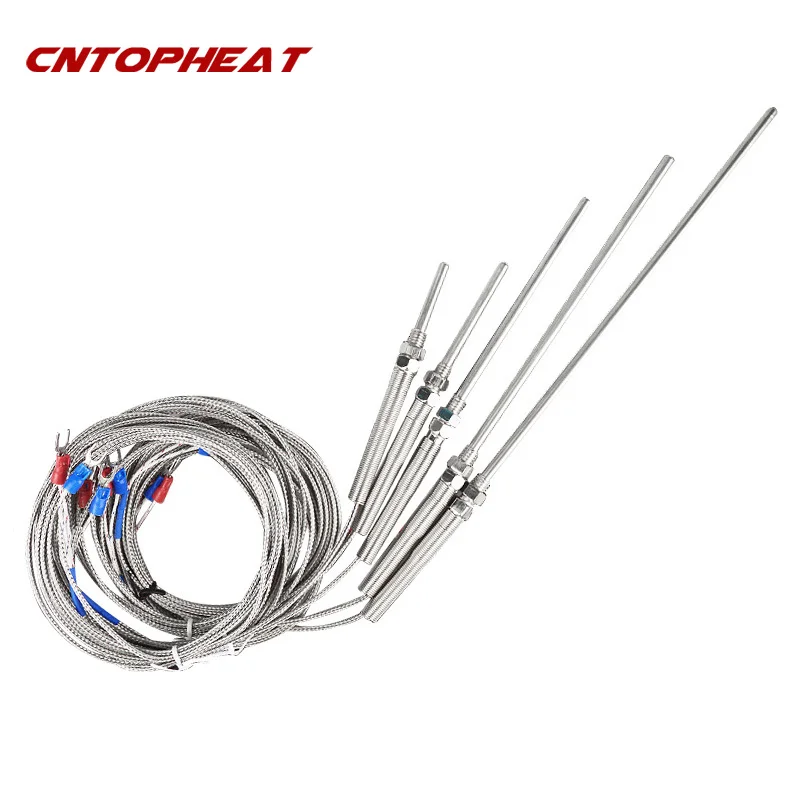 直径5mm Kタイプ熱電対、スプリング付きM8熱電対プローブ、Kタイプ温度センサー