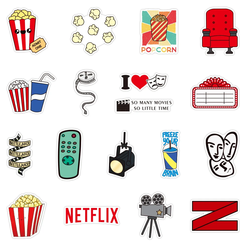 10/30/50pcs Movie Party Cartoon Stickers Aesthetic DIY Phone Case Laptop Scrapbooking Water Bottle Graffiti Kids Sticker Decal