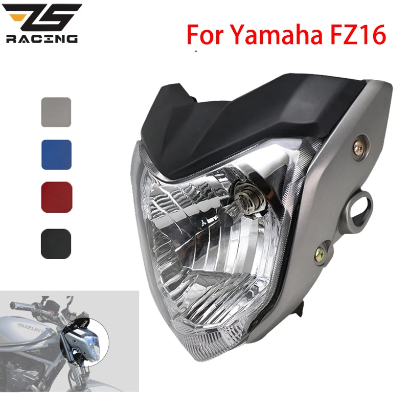 ZS Racing Modified Motorcycle Headlight Assembly With Bulb Bracket Fit For Yamaha FZ16 YS150 FZER150